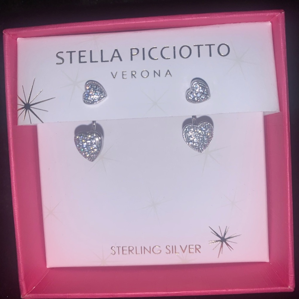 Stella Picciotto Sterling Silver Heart Earrings